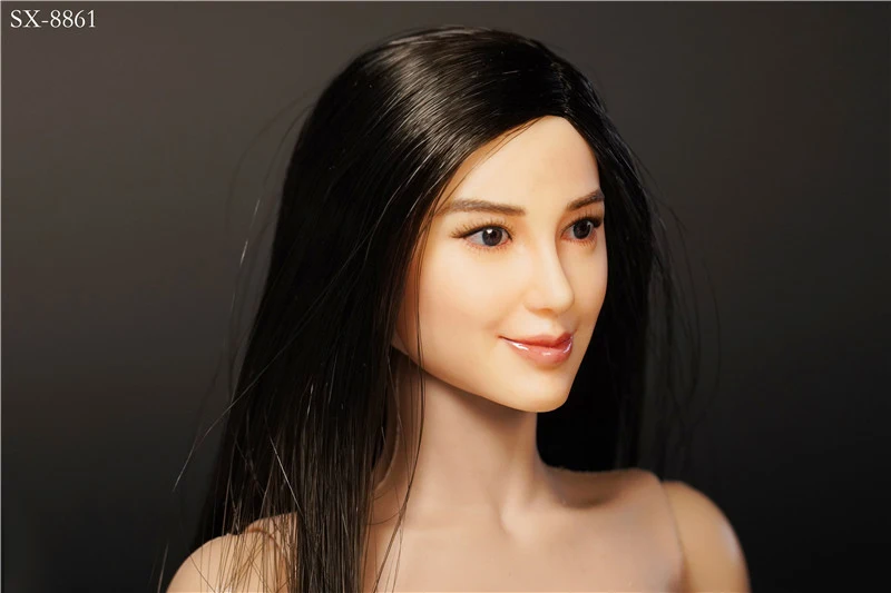 

1/6 Scale Figure Accessory Similar Angelababy Asian Beauty Female Head Sculpt Carving Model for 12" Action Body