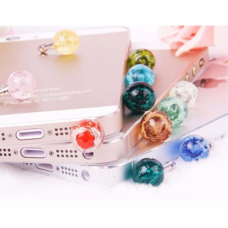 Universal Headphone Dust Cap Mobile Phone 3.5mm Earphone Colurful
