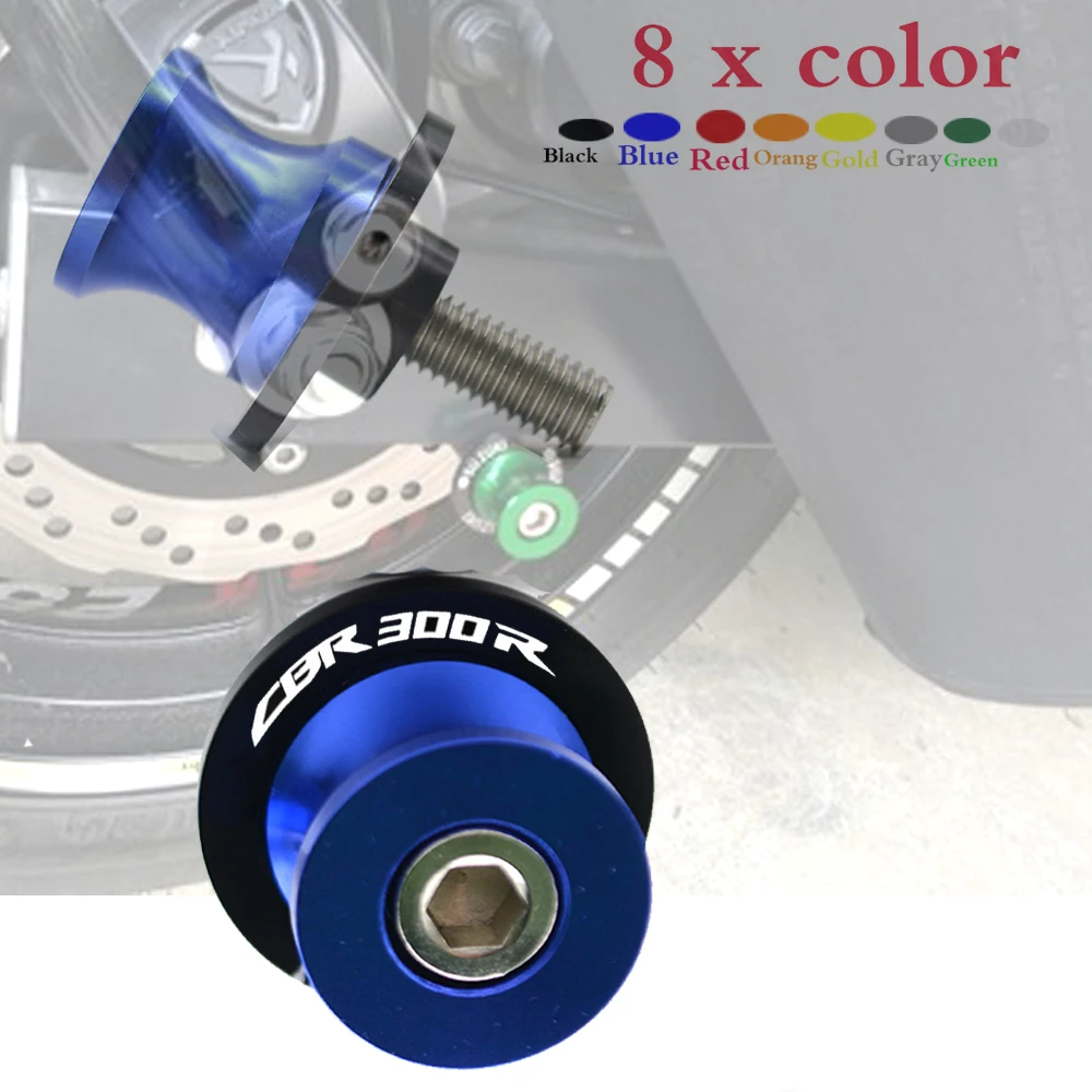 

For Honda CBR300R CB300F-FA CBR 300R 2014 2015 2016 8mm Motorcycle Swingarm Spools Slider Swingarm Stand Screws Slider Protector