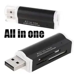 Многофункциональный Все в 1 USB 2,0 Card Reader Портативный мини Алюминий сплав высокого Скорость Card Reader для Micro-SD TF