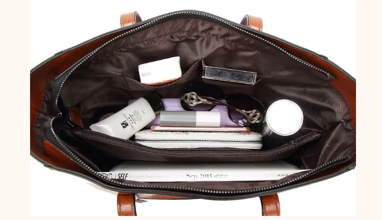 Женская сумка из натуральной кожи, Большая вместительная женская сумка, модная сумка через плечо, кошелек, женские кожаные сумки через плечо, новинка C832
