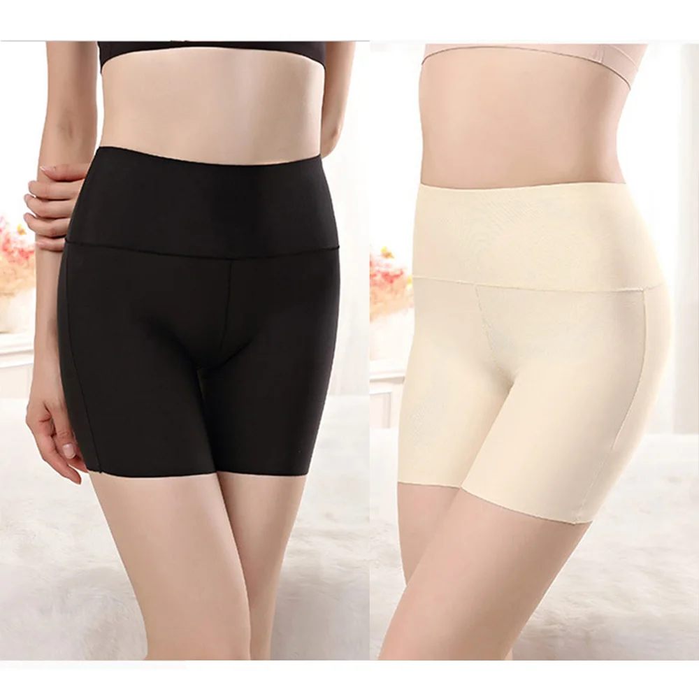 

Women Safety Shorts Pants Seamless High Waist Panties Seamless Anti Emptied Boyshorts Pants Girls Anti-exposure Underwear