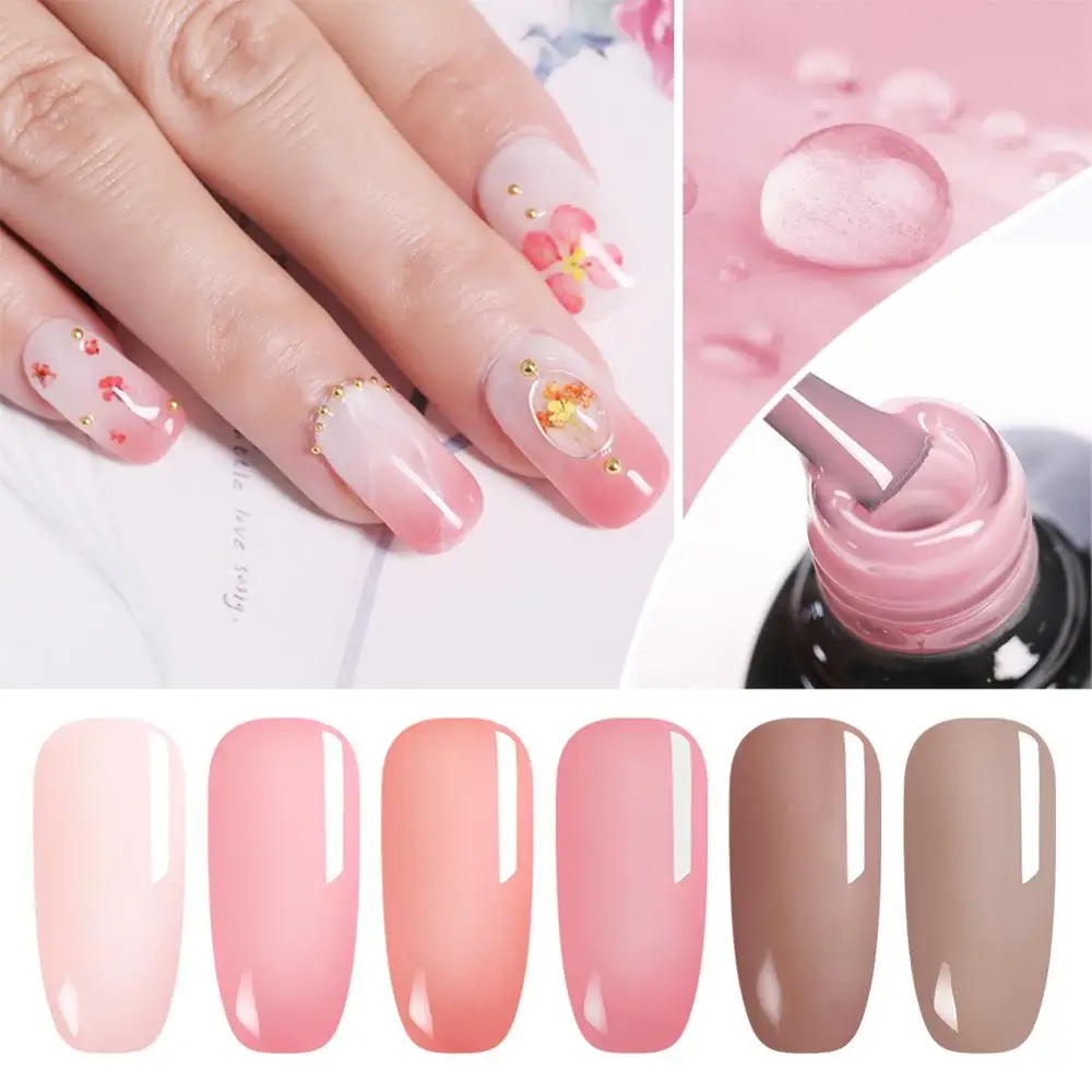 UR SUGAR Translucent Pink Gel Nail Polish Semi-Permanent Soak Off UV Jelly Gel 7.5ml Nail Art Varnish image 3