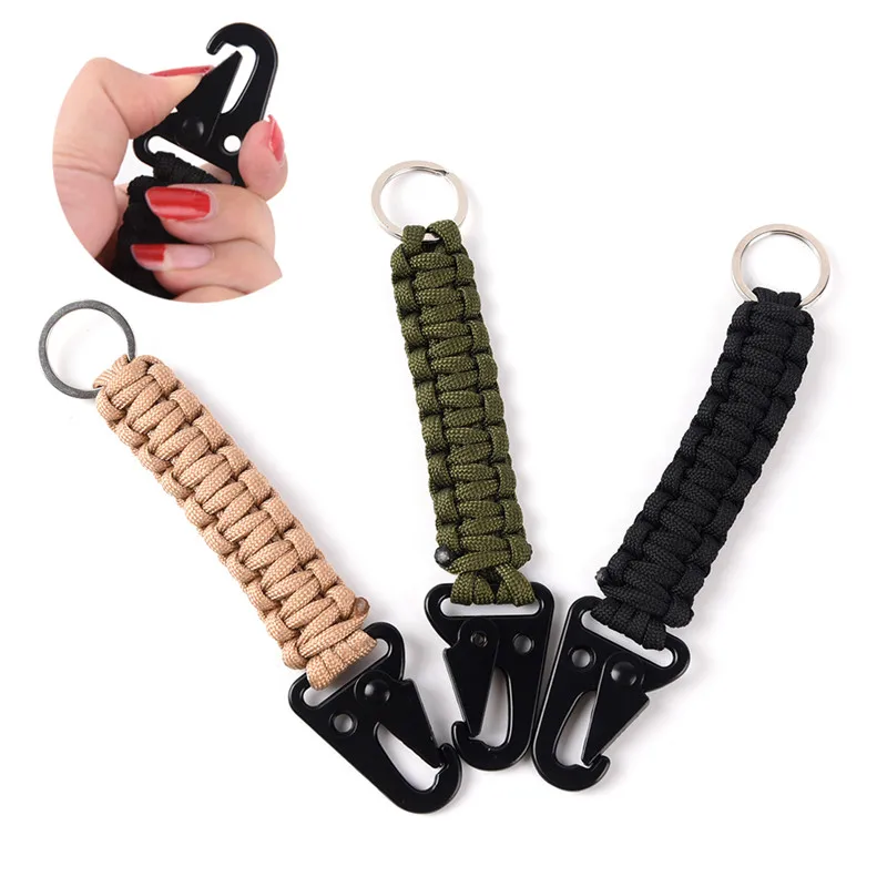 New EDC Outdoor Survival Kit Parachute Cord Keychain Military Emergency