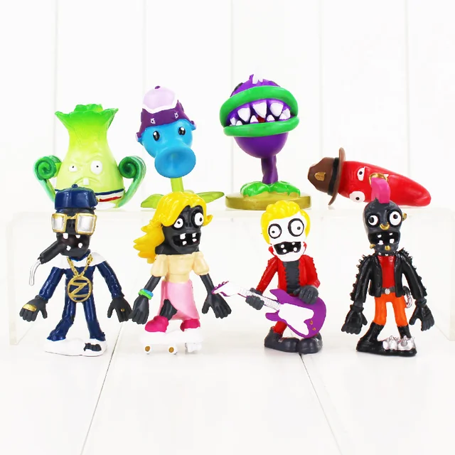 Best Price 8pcs/set  PVZ Plants vs Zombies Figures Plants and Zombies PVC Action Figures Collection Model Toys