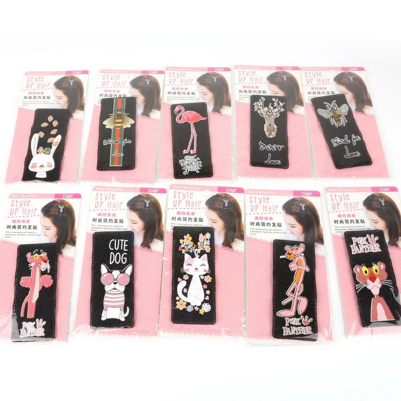 

6 pcs/lot 16 Styles Hair Sticker Clip Bangs fixed Seamless Magic Paste Posts Magic Tape Fringe Hair Bang Patch