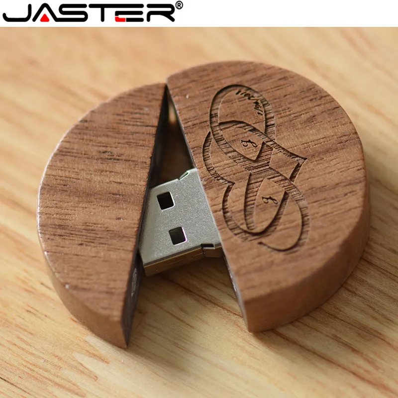 

Wooden Pendrive Round 4GB 8GB 16GB 32GB 32GB Order over 10pcs free LOGO) Usb Flash Drive Memory Stick For Photographer