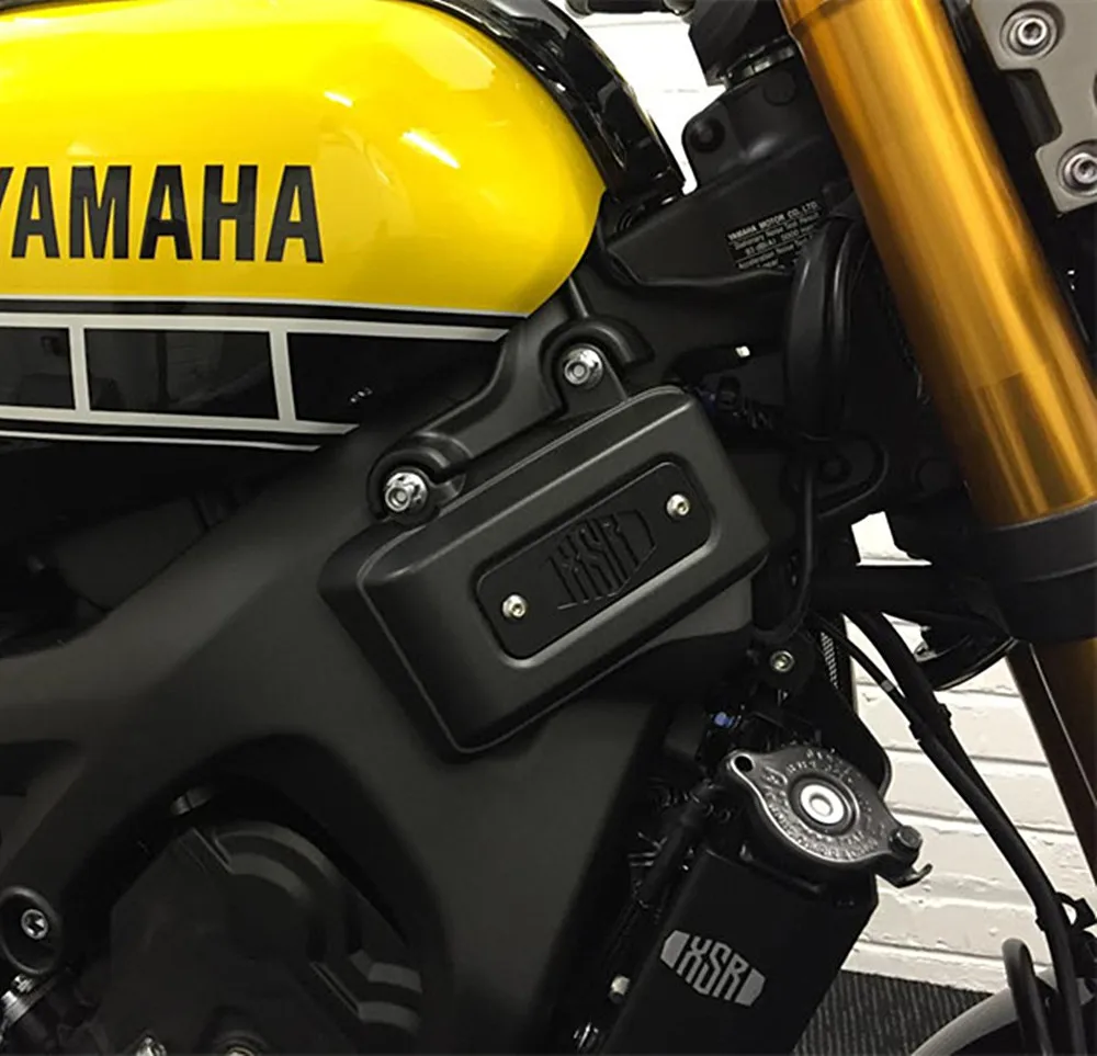 Для Yamaha XSR 900 XSR900 предохранитель из нержавеющей стали верхние пластины с порошковым покрытием глянцевый черный/серебряный мотоцикл части
