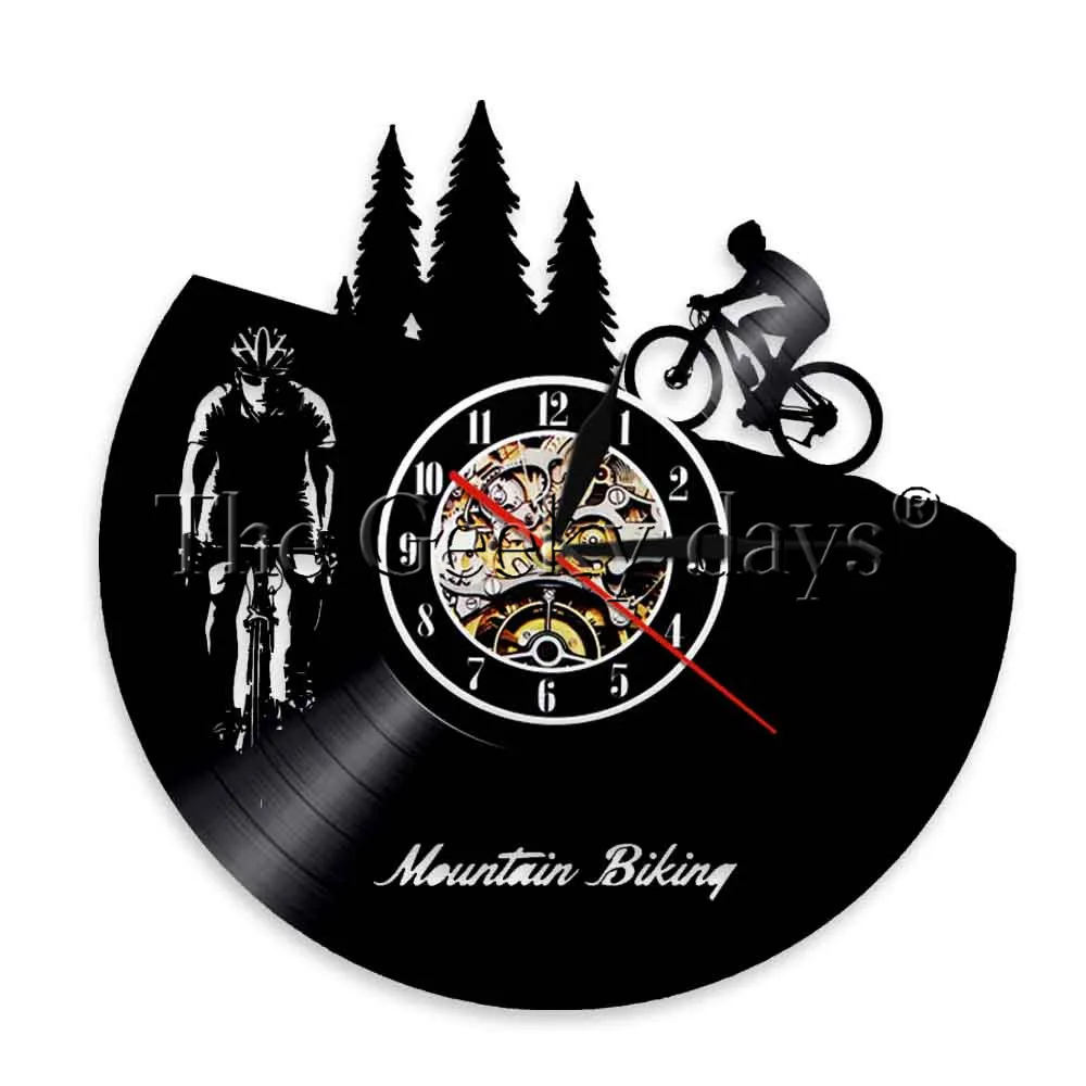 1Piece Mountain Biking Wall Clock Freeride Biker Vintage Wall Art Decor