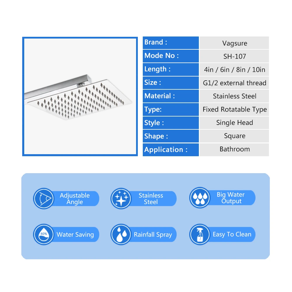 Günstig 4 8 10 12 zoll Edelstahl Dusche Kopf Ultra dünne Top Regen Dusche Kopf Duschköpfe kabine Zimmer Arm Regen Chrome Finish