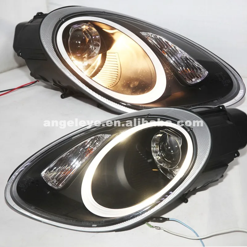 

For Porsche 987 2004-2008 year LED Headlights Head Lamp Black housing for original car with Haloge SN
