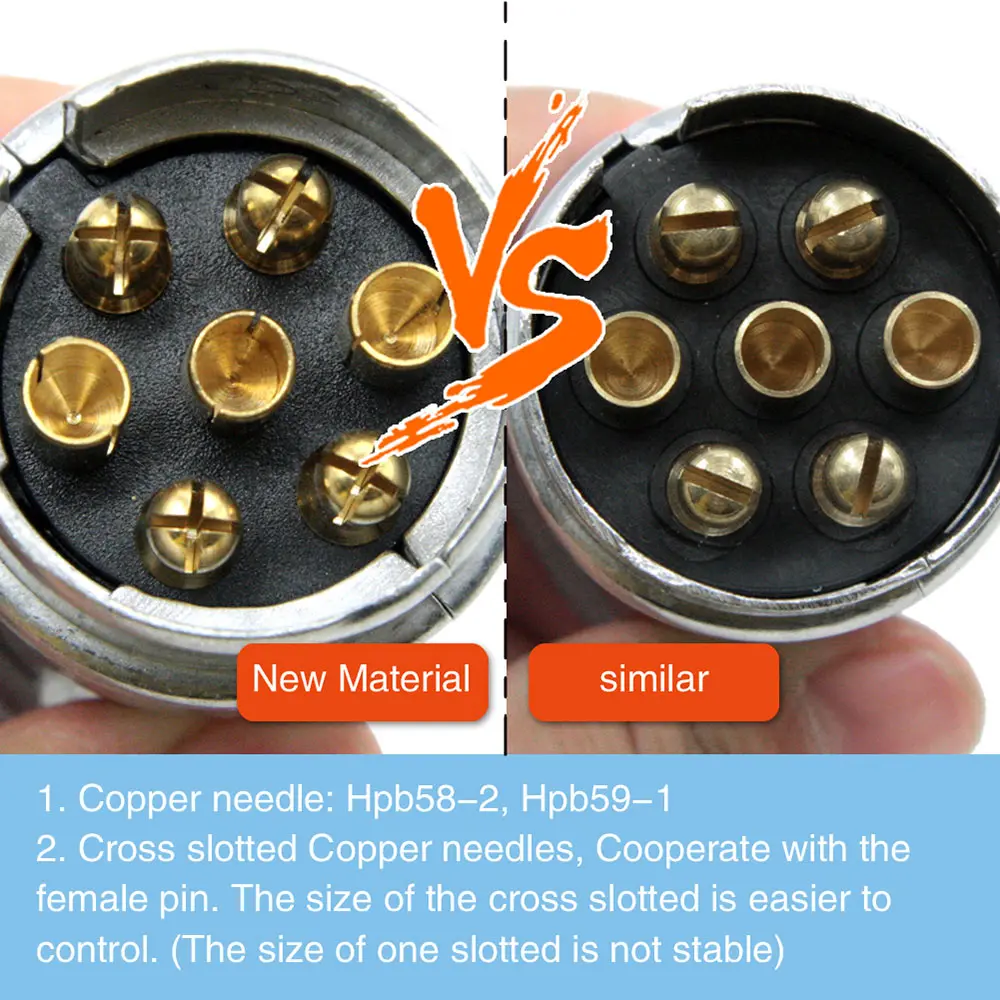 السيارات سيارة المعادن دبوس مقطورة المكونات 12 فولت 7-Pole شريط السحب سحب نهاية موصل مقبس التوصيل n نوع للمركبات شدة كروم