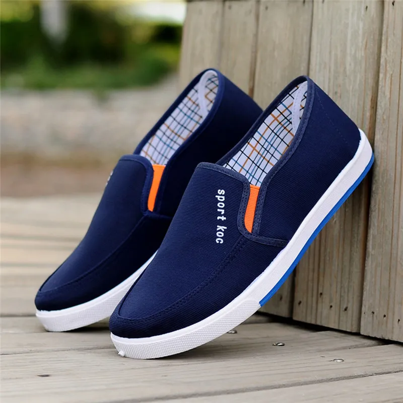 

Mens Slip On Vulcanize Canvas Shoes For Comfy Loafers Casual Deck Plimsoll Pumps Skateboard Shoe Lightweight Trainers Size 39-44