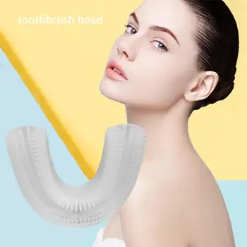 

U Shaped 360 Degrees Replacement Heads Mouthpieces For 360 Automatic Sonic Electric Toothbrush Adults Kids Children Tooth White