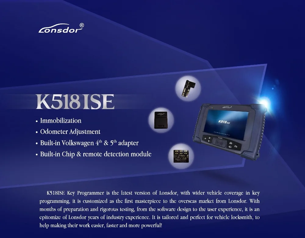 Новые поступления Lonsdor K518ISE Auto Key Программист+ SKE-LT Smart Key эмулятор 4 в 1 мощный функция для всех делает