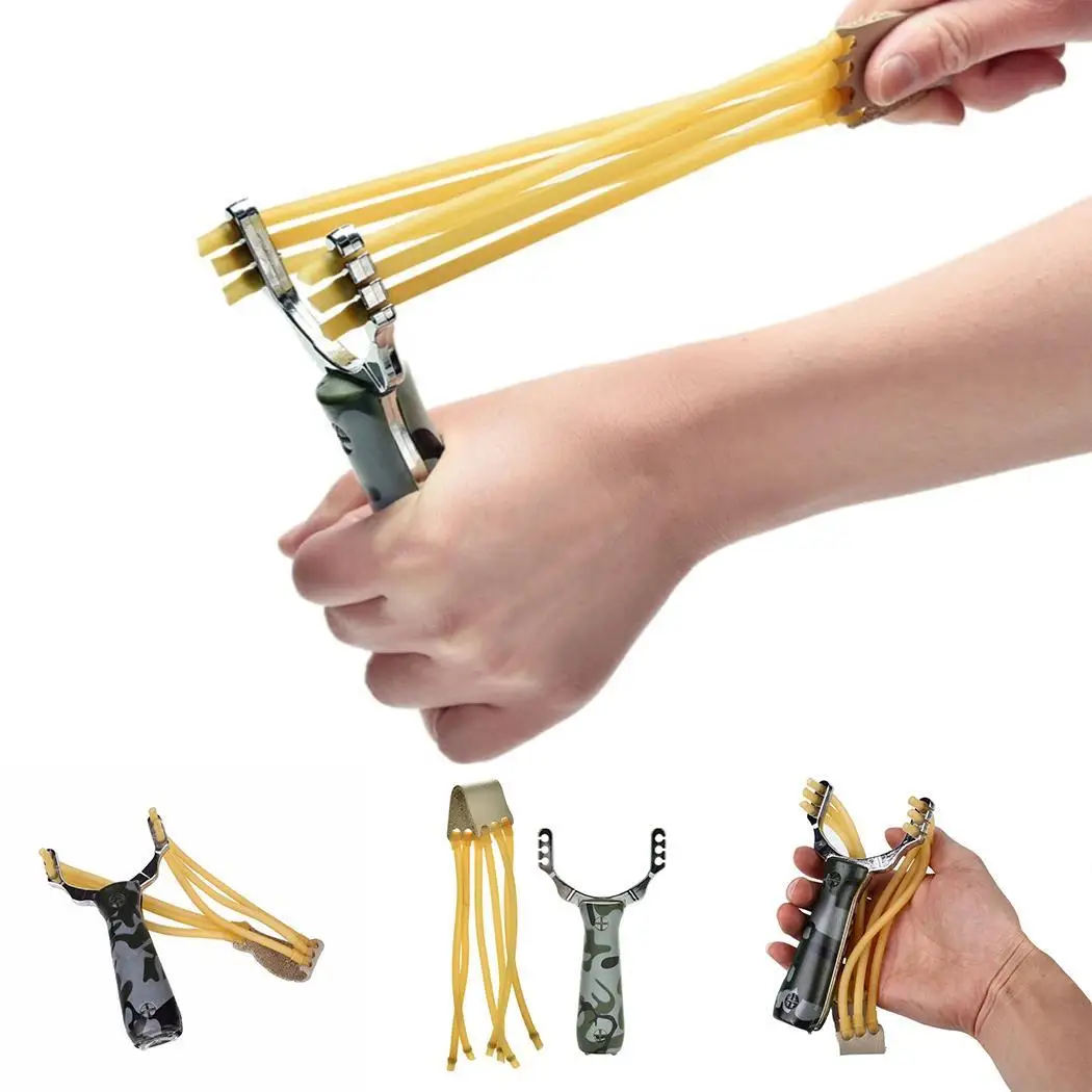 

Powerful Sling Shot Rubber Slingshot Bow Catapult Popular Outdoor Hunting Slingshot Hunt Tool Accessories Random Color