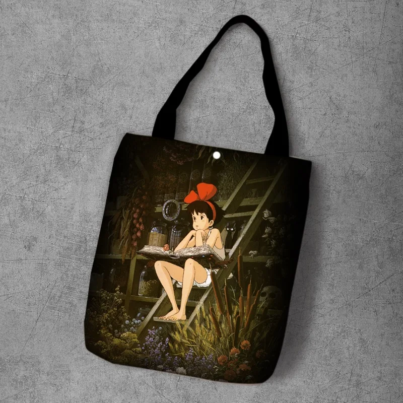 IVYYE KiKis служба доставки модная парусиновая сумка для покупок в стиле аниме повседневные сумки на плечо индивидуальные сумки-тоут новые женские сумки для девочек