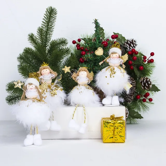 christmas angel doll toy christmas hanging ornament christmas tree pendant kids new year gifts outdoor christmas - Outdoor Christmas Wall Decorations christmas angel doll toy christmas hanging ornament christmas tree pendant kids new year gifts outdoor christmas - Outdoor Christmas Wall Decorations