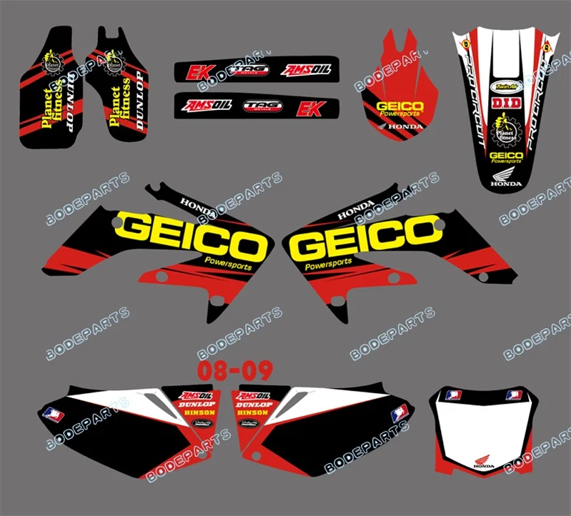 

Motor Motorcycle CR250R CRf250 CR250F Motorcycle Vinyl Graphics for honda wave CRF250R CRF250 2006 2007 2008 2009