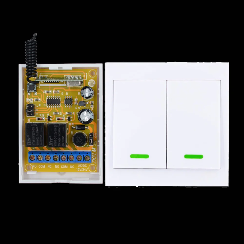 

DC 12V 2CH Receiver Wireless Remote Control Switch Wall Panel Remote Transmitter Hall Bedroom Ceiling Lights Wall Lamps