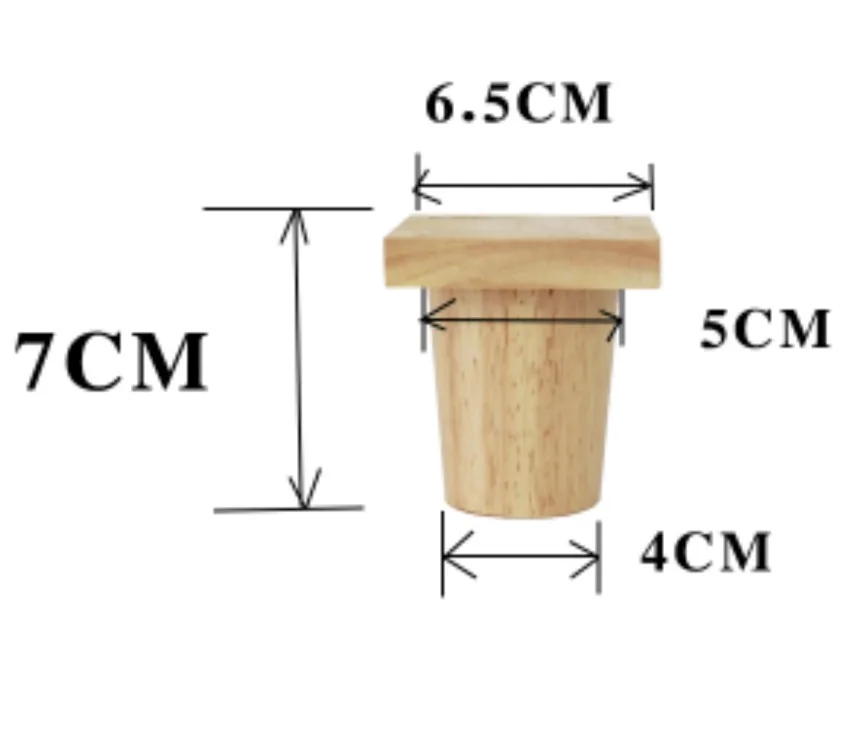4 шт./лот H: 7 см Диаметр: 4-6,5 см твердая резина, дерево диван ножки для шкафа следы деревянные ноги Поддержка нога мебель Запчасти