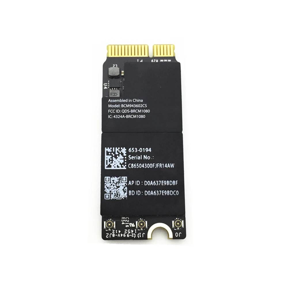 Новый аэропорт карты Broadcom 802.11ac Bluetooth 2015 для Apple Macbook Pro Retina A1425 A1502 A1398 4 0 653 BCM943602CS