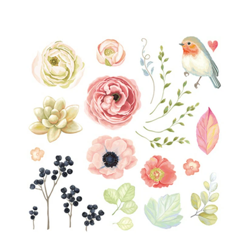 Flower Patch for T-shirt Dresses Patches Clothing 21.6*22cm A-level Washable Heat Transfer DIY Accessories Decoration | Дом и сад