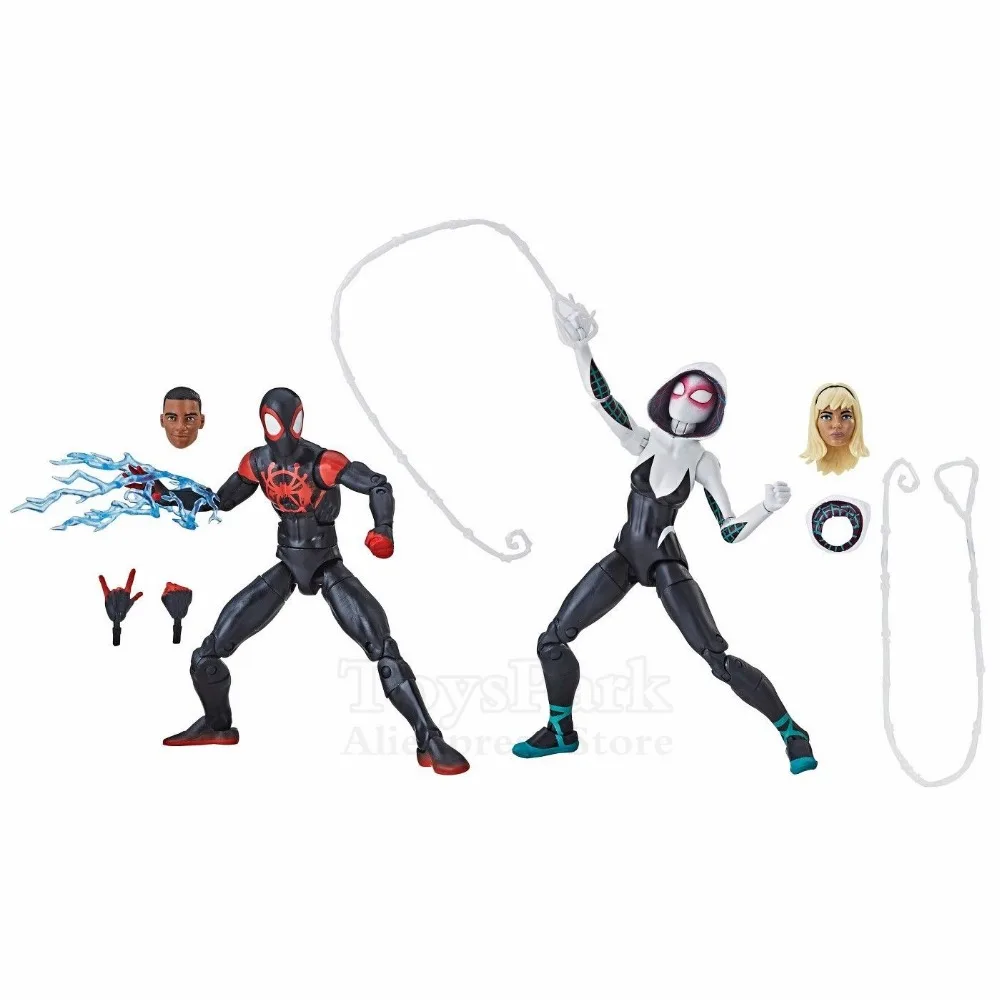 

2018 Marvel Legends 6" Spiderman Miles Morales & Gwen 2 Pack Action Figure Ultimate Spider Man Into The Spider-verse Collectible