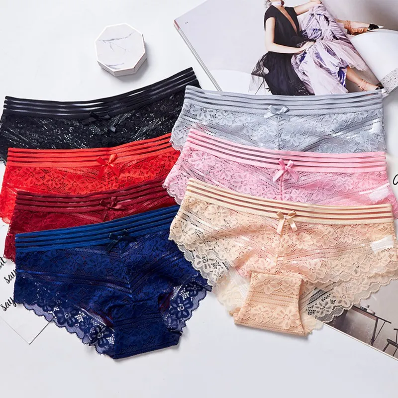 

Womens underwear briefs sexy women\\'s panties full transparent lace seamless sexy women cotton underwear panty 1 Piece