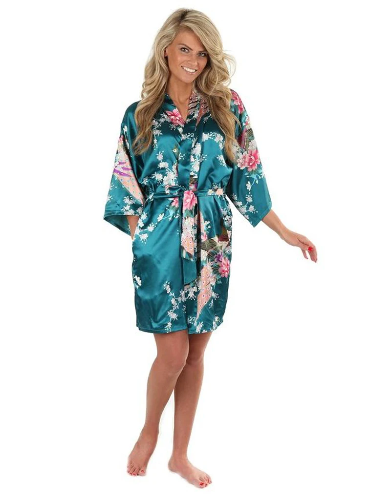 Buy Sexy Mini Green Lady Summer Bath Robe Gown Silk