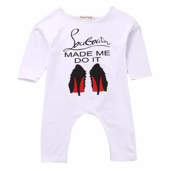 

Brand New Autumn Spring Cute Newborn Baby Girls Clothes Long Sleeve Shoes Printed Romper One Pieces Sunsuit Jumpsuit