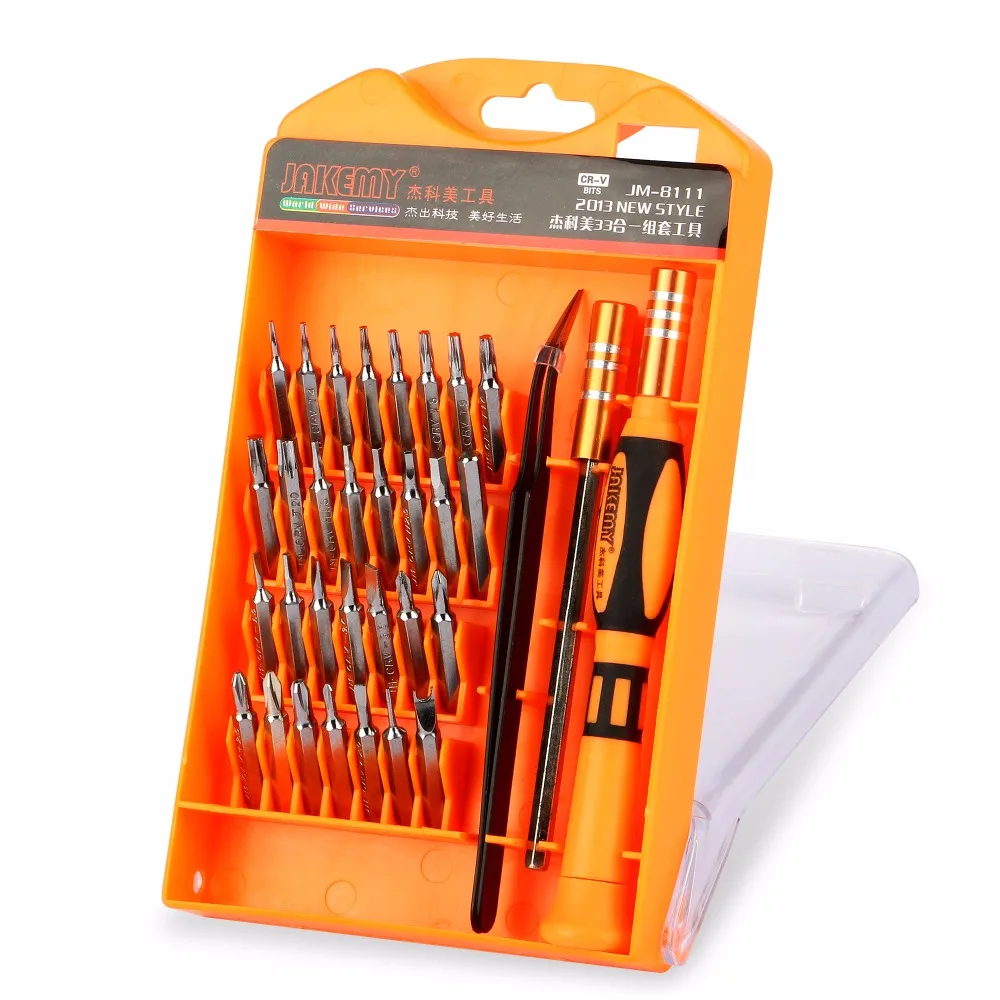 

JAKEMY 33 in 1 Magnetic Multitool Screwdriver with Hex Torx Cross Screw Driver Set for IPhone Laptop Smartphone Disassembly