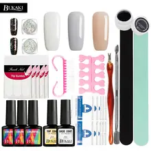 BUKAKI 3 цвета маникюр, Полировка Ногтей 6 Вт УФ светодиодный светильник Сушилка Хамелеон облако ногтей блестки маникюрный набор