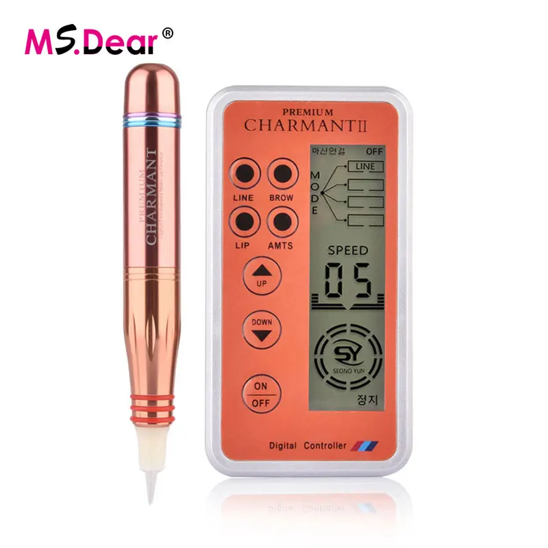 

Professional Digital Permanent Makeup Tattoo Machine kit for Eyebrow Tattoo Lip Eyeliner Microblading MTS Pen with Cartridges