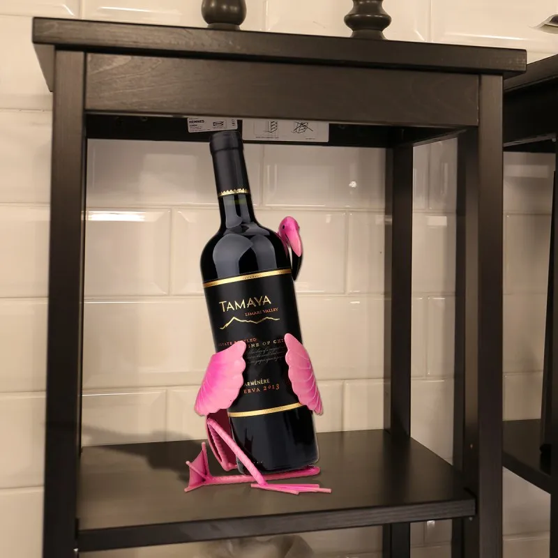 Фламинго винный шкаф держатель винная полка Металлическая статуэтка практичная Статуэтка винный шкаф для бутылки офисный домашний декор ремесло подарок