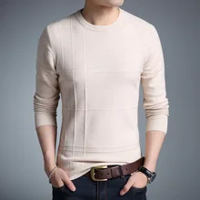 Strip Fashion Sweaters Man Autumn Winter Slim Pullover Man Casaul Wear Red Blue O Neck Long Sleeve Mens Striped Sweater Male