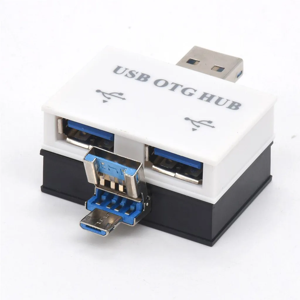 USB 3,0 2 порта концентратор USB зарядное устройство 2в1 OTG концентратор ноутбук порт зарядки Micro USB для Android смартфон/компьютер# BL1