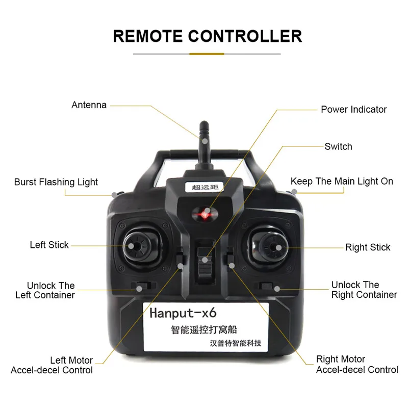 Flytec 2011-5 поколение Большой размер водные игрушки приманки для рыбалки на лодке RC лодка комплект без печатной платы Батарея Мотор плата сервопривода