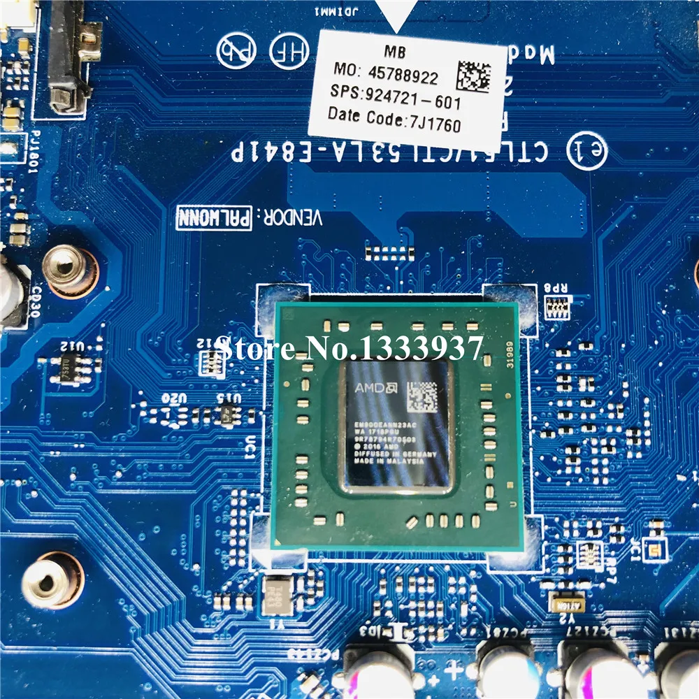 Buy  924721-601 924721-501 924721-001 CTL51/53 LA-E841P Mainboard For HP LAPTOP 15-BW 15-BW080NR Laptop 