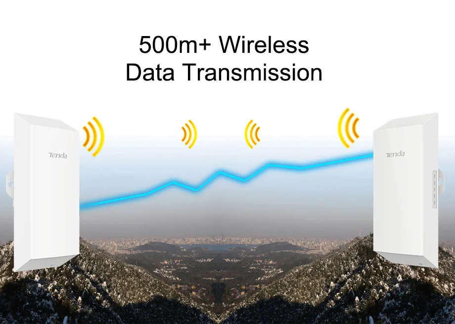 Tenda O1 500 м беспроводной AP 2,4 ГГц 8dBi открытый точка-точка CPE, легко для лифта мониторинга видеонаблюдения передачи