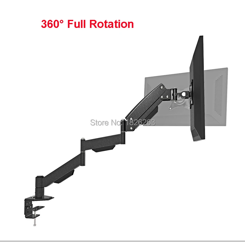 BL-L155 газовая пружина Длинные Руки 17-2" ЖК-дисплей компьютерный монитор держатель полный движения ТВ крепление для рабочего стола, Зажимная скоба