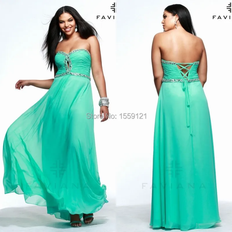 Emerald Green Plus Size Long Prom Dress A Line 2017 New Arrival