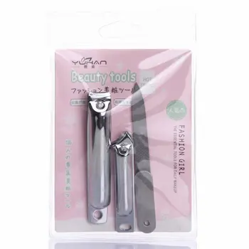 

3 Piece Clipper Set of Nail Manicure Tools Nails toe Clipper pedicure kit With Nail File in Bag For Travel Gift