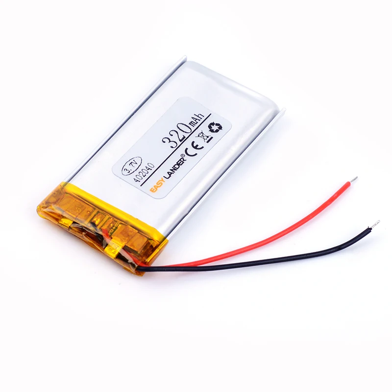 

402040 3.7V 320mAh Li- Polymer Battery For mp3 DVR GPS toys Bluetooth Speaker headphone Driving recorder GoGear Mix 042040