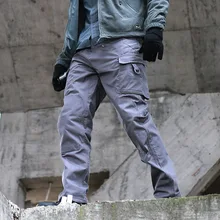 Новые популярные военные тактические брюки мужские большие мульти карманные армейские штаны Карго повседневные хлопковые защитные брюки