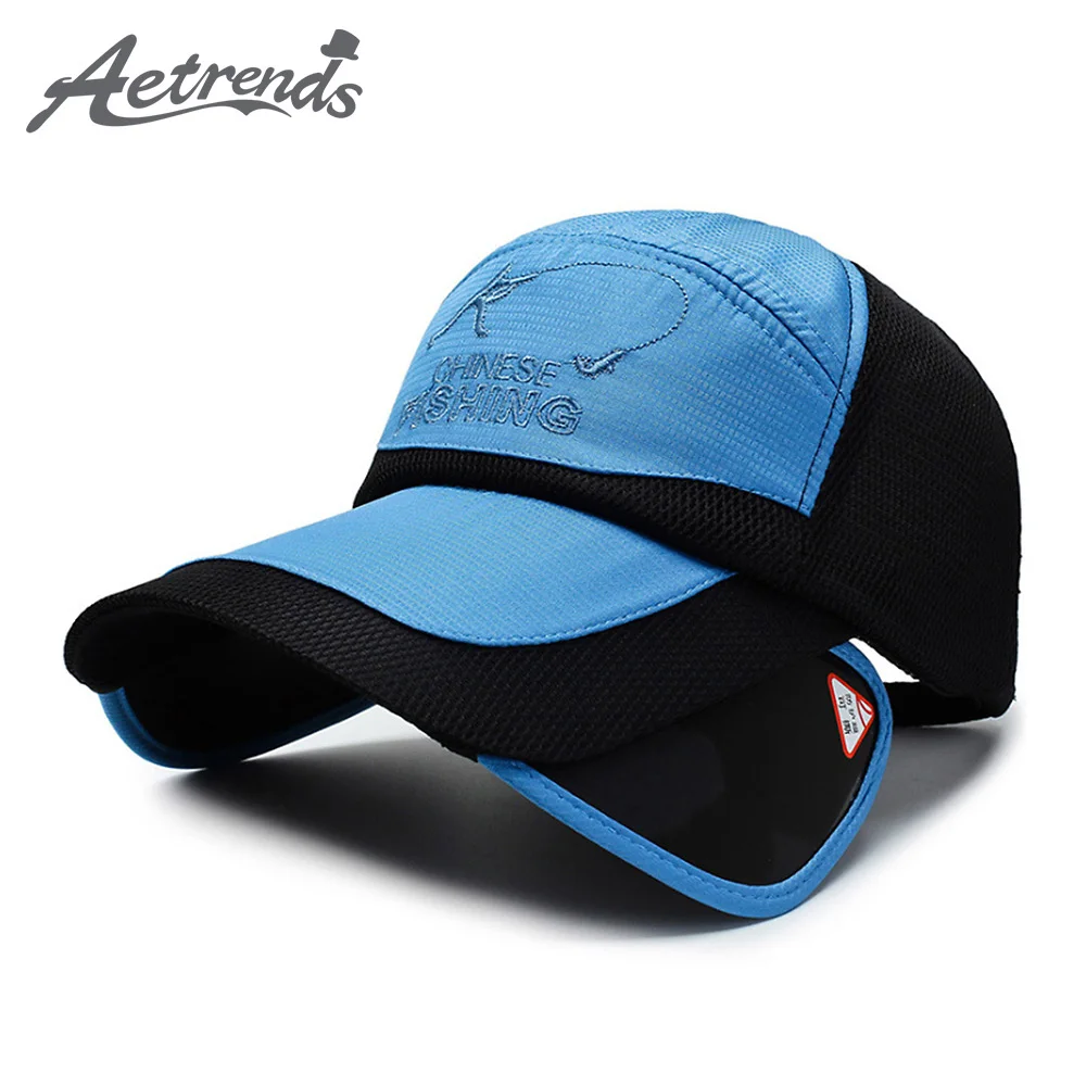 

[AETRENDS] Summer Mesh Baseball Cap Men Women Plus Wide Visor Sun Hats Fishing Hat Gorra Hombre Bone Masculino Z-6884