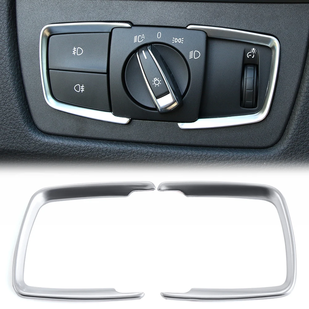 

VCiiC ABS Chrome Headlight Switch Frame Trim Adjustment Circle Sticker For BMW F30 F31 F32 F34 3 4 Series 320 328 Accessories