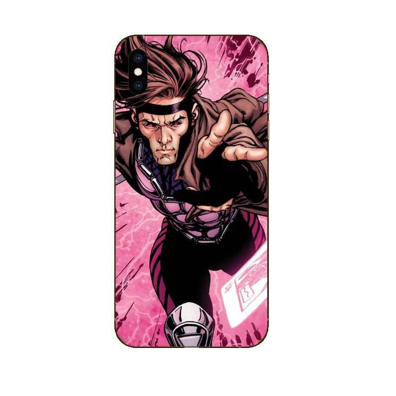 Модные Gambit xmen marvel comics мягкие Аксессуары из ТПУ чехол для телефона iPhone X XR XS Max 8 7 6s 6