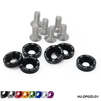 

D1 Spec Jdm Aluminum 6PCS/SET M8x20 Hood Fender Engine Bolt Washer Screws Bay Bumper For all car HU-DP02D