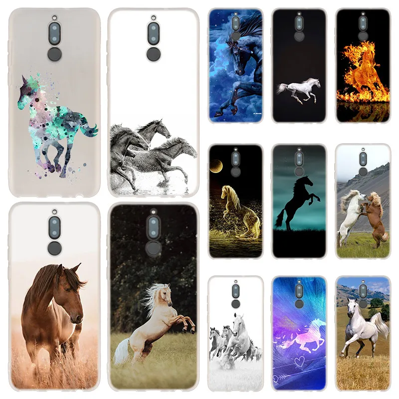 

Watercolor Running Horses Phone Case FOR Huawei Mate 10 20 30 Lite 20X 10 Pro Nova 3 4 5i Y7 Y9 2019 2018 Cover